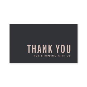 MINIMAL SIMPLE BLACK BLUSH THANK YOU LOGO SHOPPING