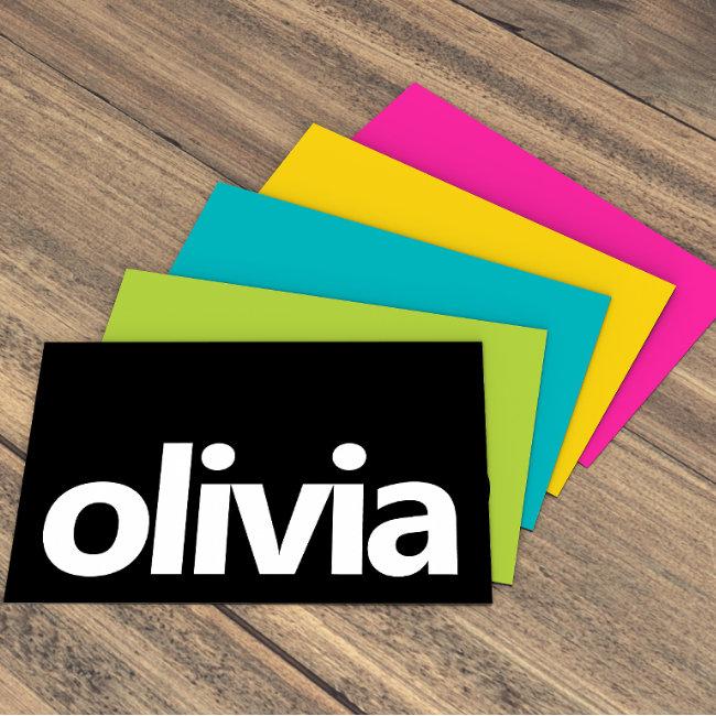 Minimal simple Black & White Big Brand Name