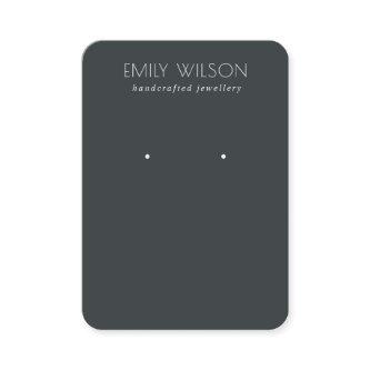 Minimal Simple Black & White Dark Earring Display