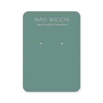 Minimal Simple Dusky Blue Green Earring Display