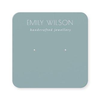 Minimal Simple Dusky Blue Grey Earring Display Square