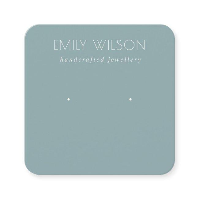Minimal Simple Dusky Blue Grey Earring Display Square