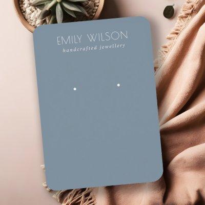 Minimal Simple Dusky Muted Blue Earring Display