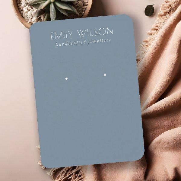 Minimal Simple Dusky Muted Blue Earring Display