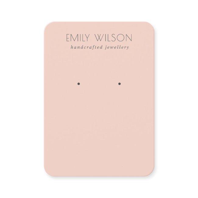 Minimal Simple Dusky Peach Stud Earring Display