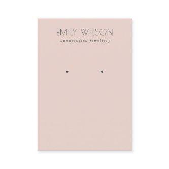 Minimal Simple Dusky Rose Pink Earring Display