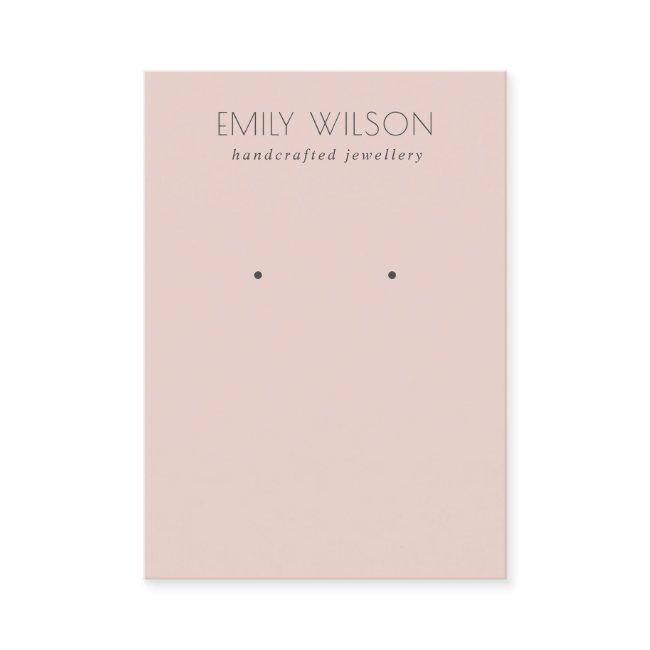 Minimal Simple Dusky Rose Pink Earring Display