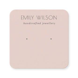 Minimal Simple Dusky Rose Pink Earring Display Square