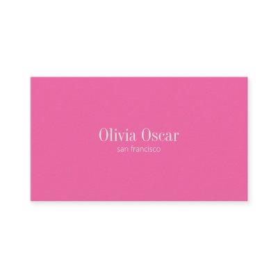 Minimal Simple Hot Pink Modern Professional