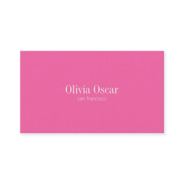 Minimal Simple Hot Pink Modern Professional