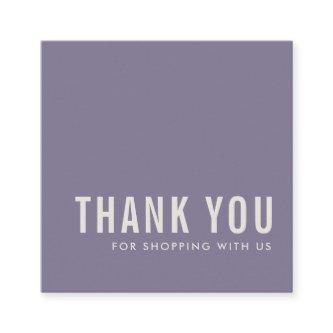 MINIMAL SIMPLE LAVENDER LILAC PURPLE THANK YOU SQUARE