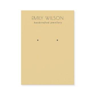 Minimal Simple Ochre Yellow Muted Earring Display