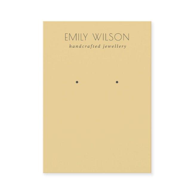Minimal Simple Ochre Yellow Muted Earring Display