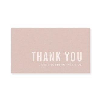 MINIMAL SIMPLE PINK BLUSH THANK YOU LOGO SHOPPING