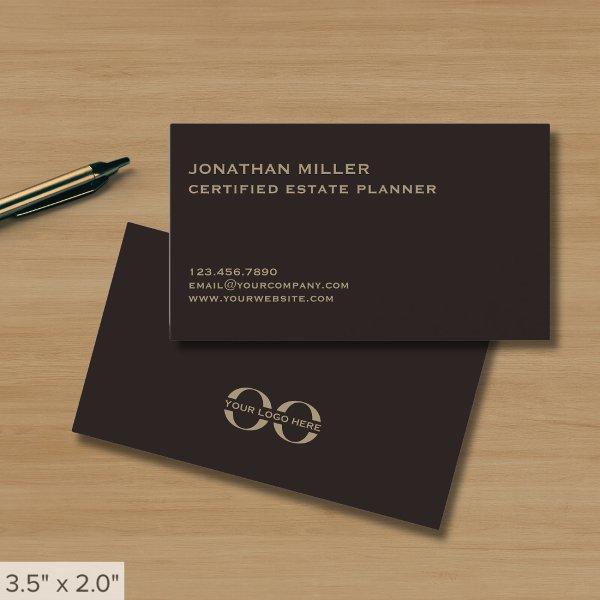 Minimal Simple Professional Brown