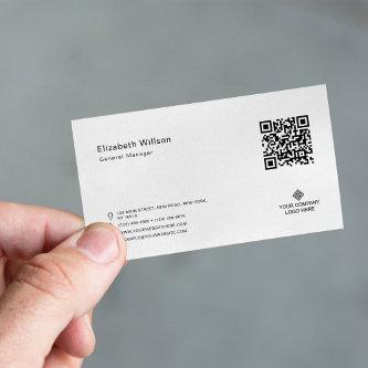 Minimal Simple QR Code Business Logo Professional