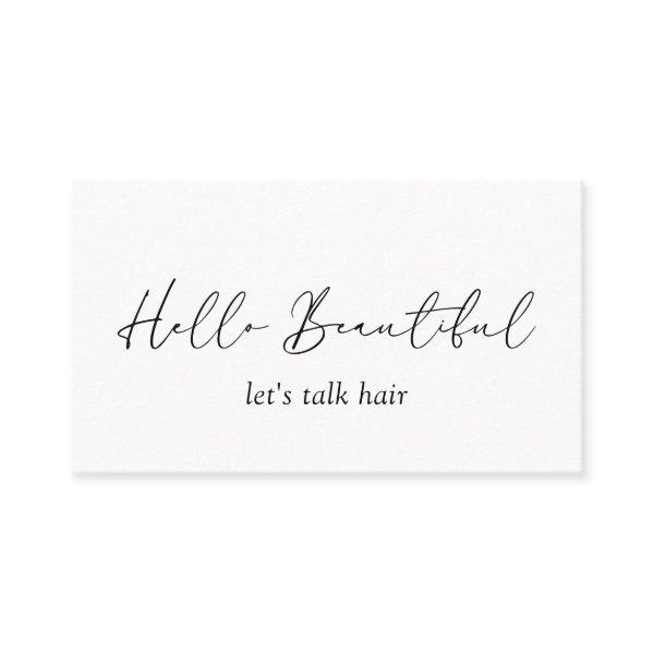 Minimal Simple QR Code Modern Hair Stylist Elegant