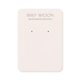 Minimal Simple Soft Blush Pink Earring Display