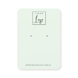 Minimal Simple Soft Green Aqua Earring Display