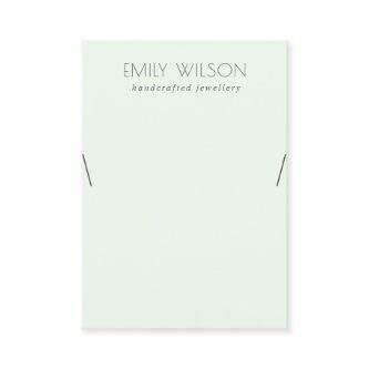 Minimal Simple Soft Green Aqua Necklace Display