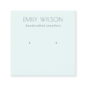 Minimal Simple Soft Sky Blue Aqua Earring Display Square
