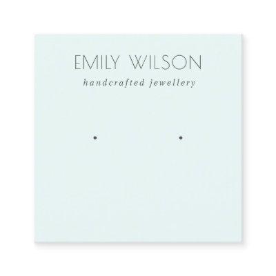 Minimal Simple Soft Sky Blue Aqua Earring Display Square