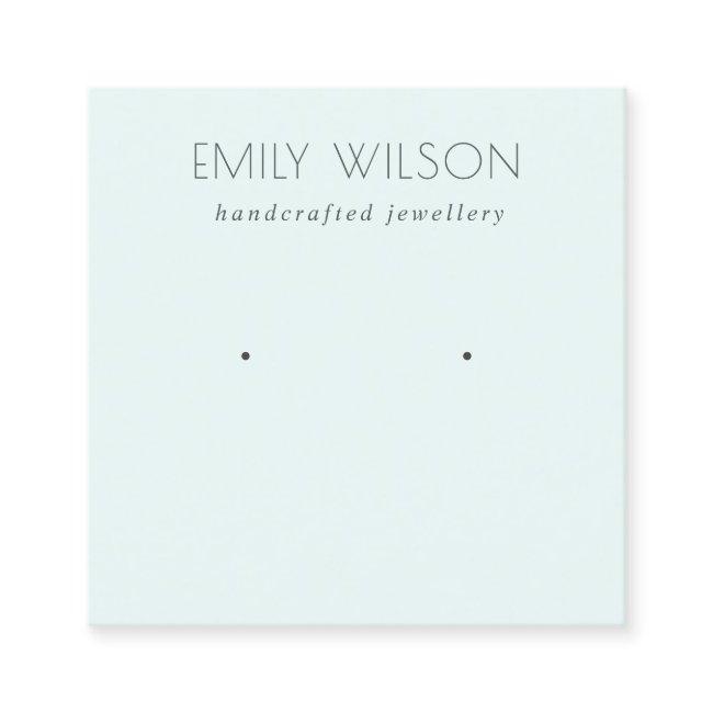 Minimal Simple Soft Sky Blue Aqua Earring Display Square