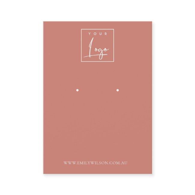 Minimal Simple Tomato Red Muted Earring Display