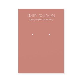 Minimal Simple Tomato Red Muted Earring Display