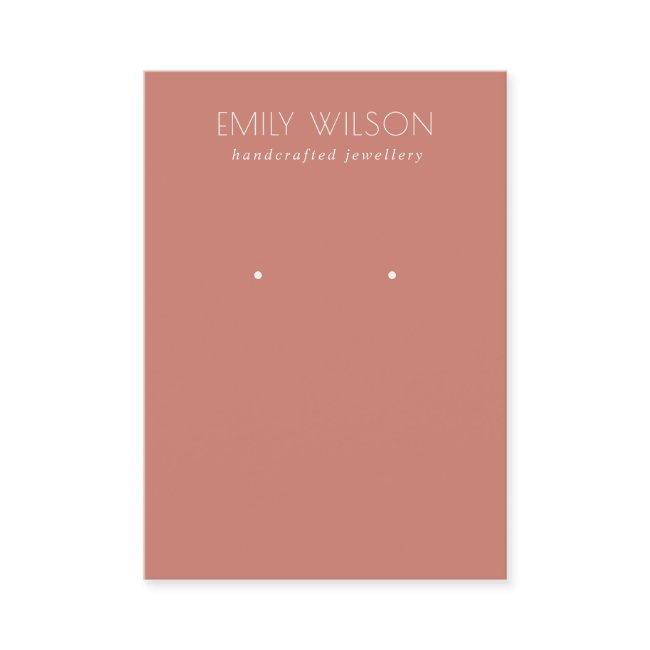 Minimal Simple Tomato Red Muted Earring Display