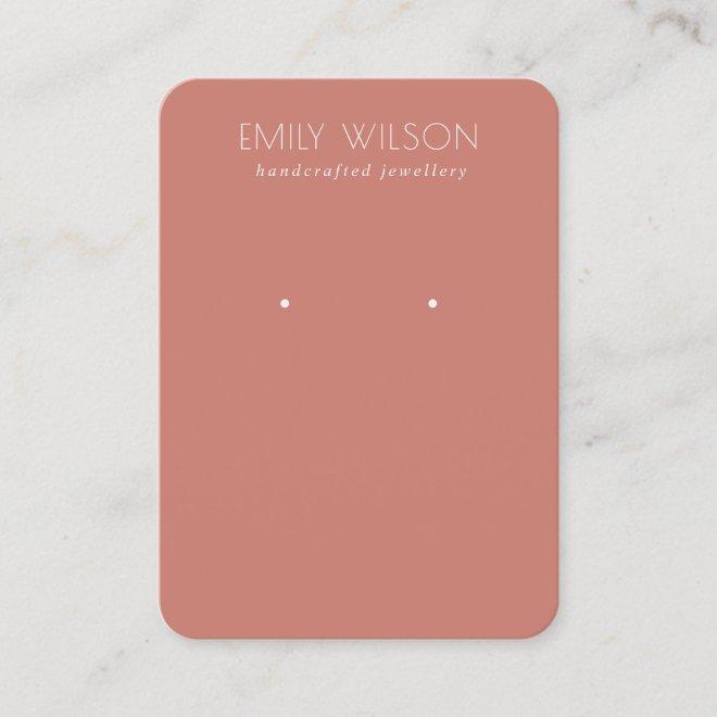 Minimal Simple Tomato Red Muted Earring Display
