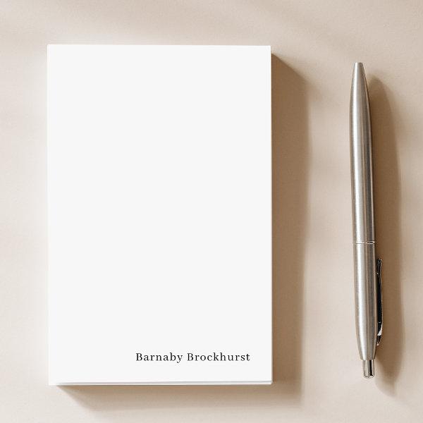 Minimal Simple White Classic Masculine Post-it Notes