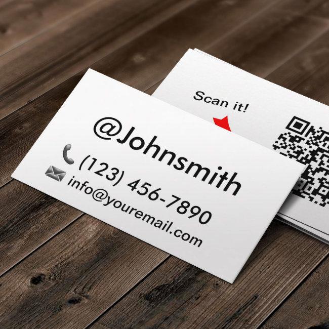 Minimal Socialnetworking QR Code Minimalist