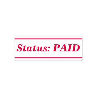Minimal "Status: PAID" Rubber Stamp