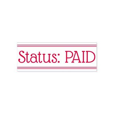 Minimal "Status: PAID" Rubber Stamp