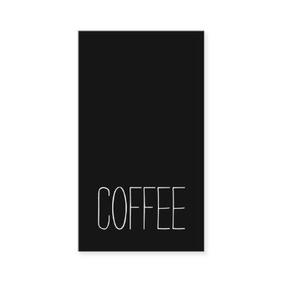 Minimal Stymie Word Dark Vertical Coffee Card