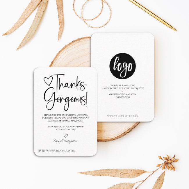 Minimal Thanks Gorgeous Script Customer Thank You