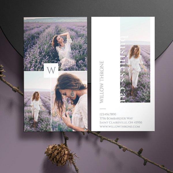 Minimal Three Photo Collage Layout Monogram