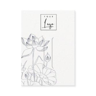 Minimal Waterlily Floral Sketch Hair Clip Display