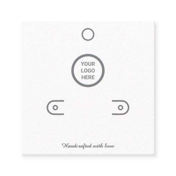 Minimal White Earrings Holder Jewelry Display Card
