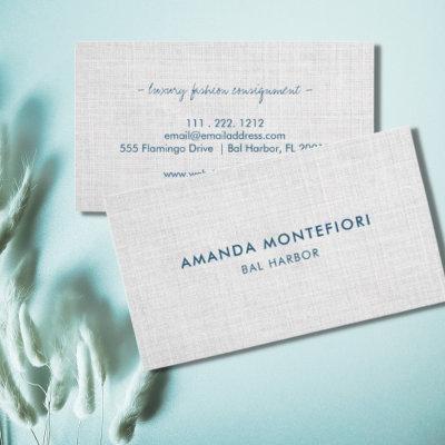 Minimal White Linen Texture Modern Professional