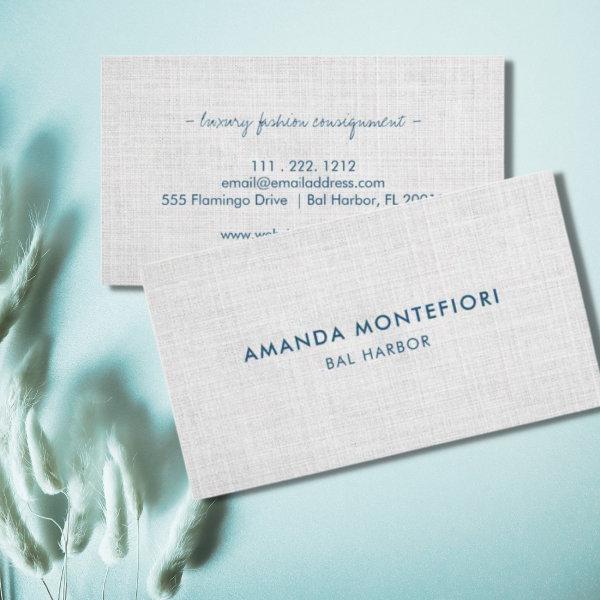 Minimal White Linen Texture Modern Professional