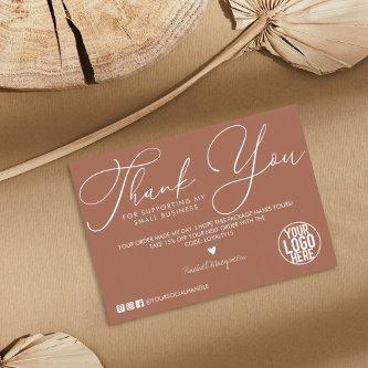 Minimal White Terracotta Script Customer Thank You