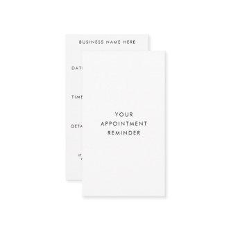 Minimal Your Appointment Reminder Business Name