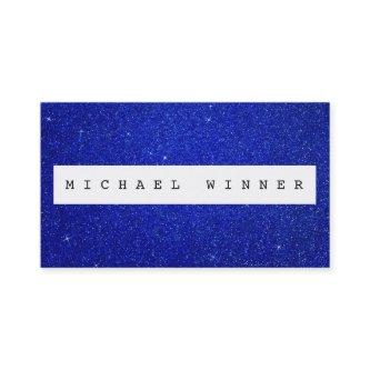 Minimalism Cobalt Blue Glitter White Glam Vip