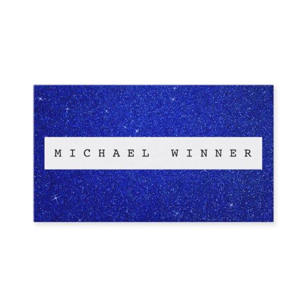 Minimalism Cobalt Blue Glitter White Glam Vip