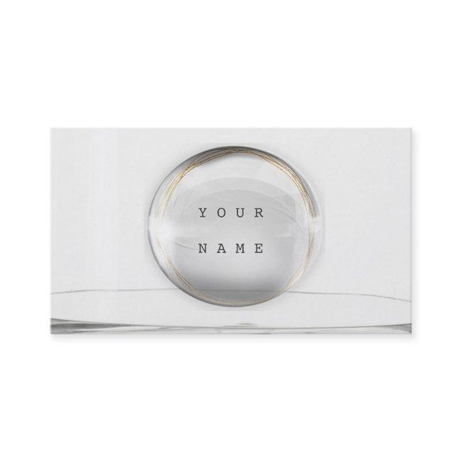 Minimalism Gray Golden Foil Glass Vip Glam