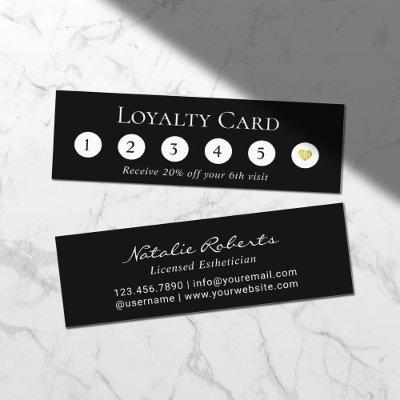 Minimalist 6 Punch Plain Black Customer Loyalty