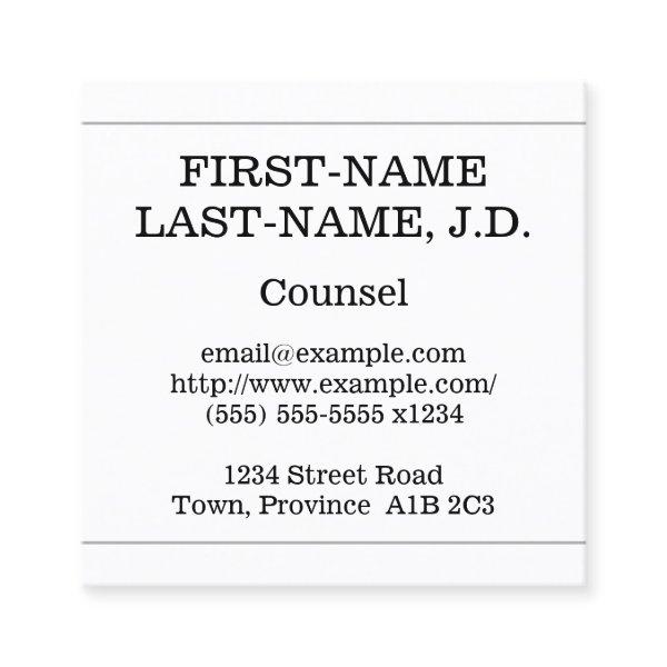 Minimalist and Understated Counsel