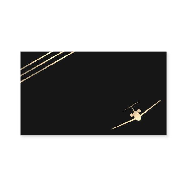 Minimalist Aviation Gold Jet